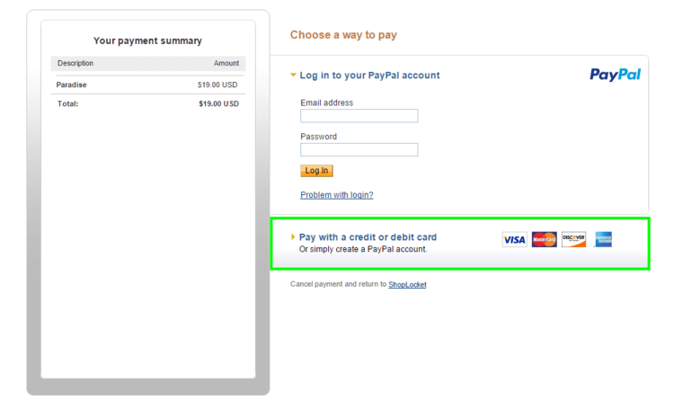 How to pay by credit card without a paypal account