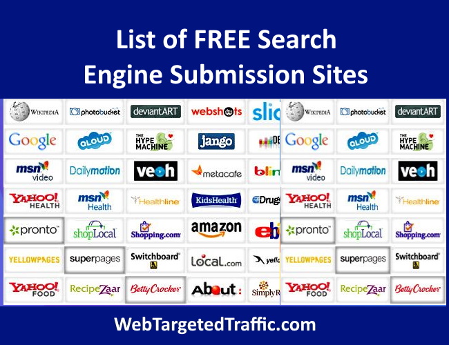 List of free Search Engine Submission Sites, Add url, free add website, free directory